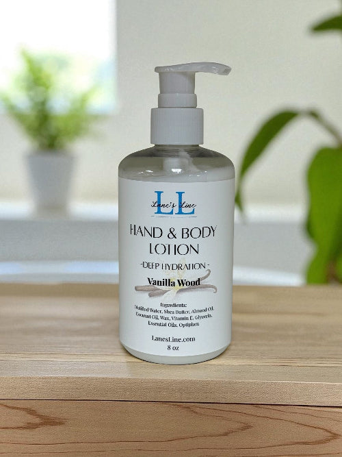 Hand & Body Lotion 8 oz - Vanilla Wood