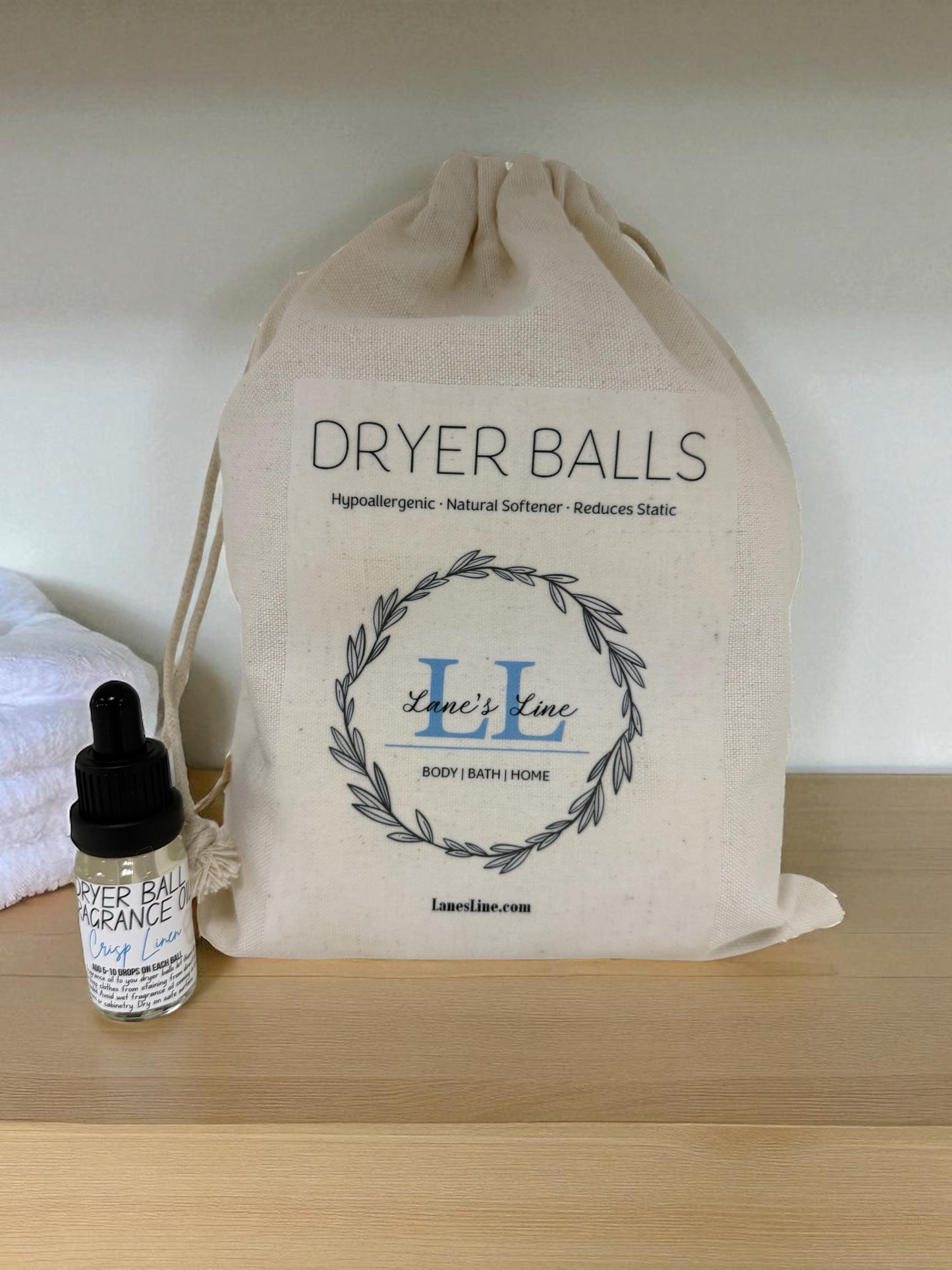 Dryer Balls w/ Fragrance Oil - Crisp Linen