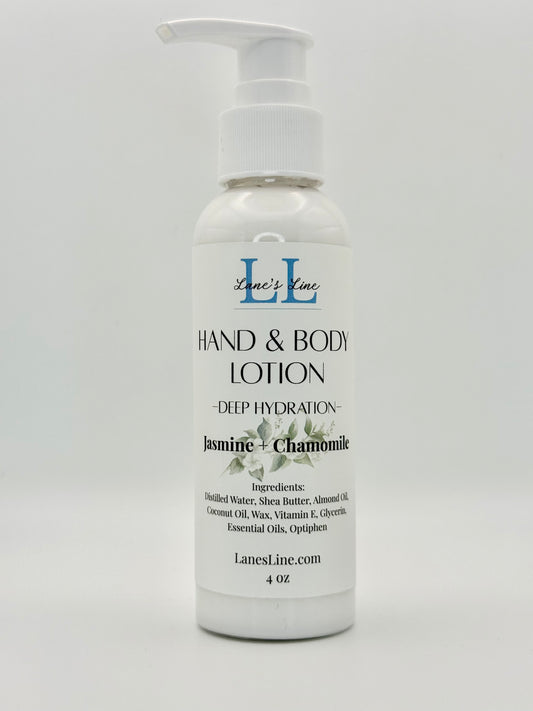 Hand & Body Lotion 4 oz - Jasmine + Chamomile