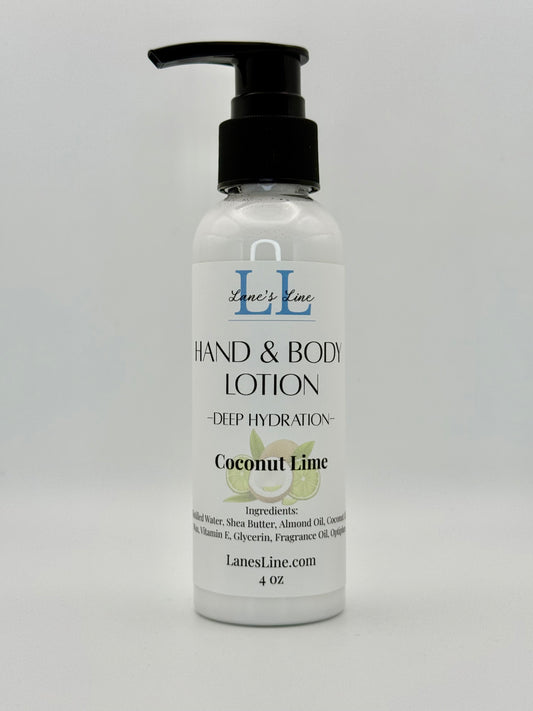Hand & Body Lotion 4 oz - Coconut Lime