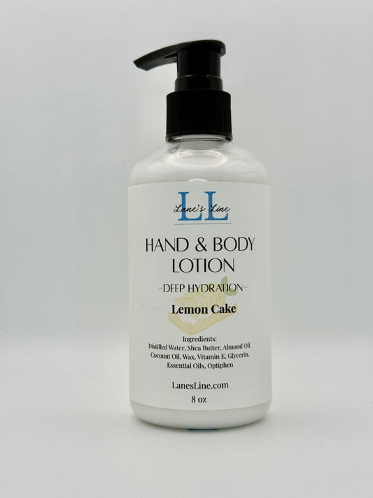 Hand & Body Lotion 8 oz - Lemon Cake