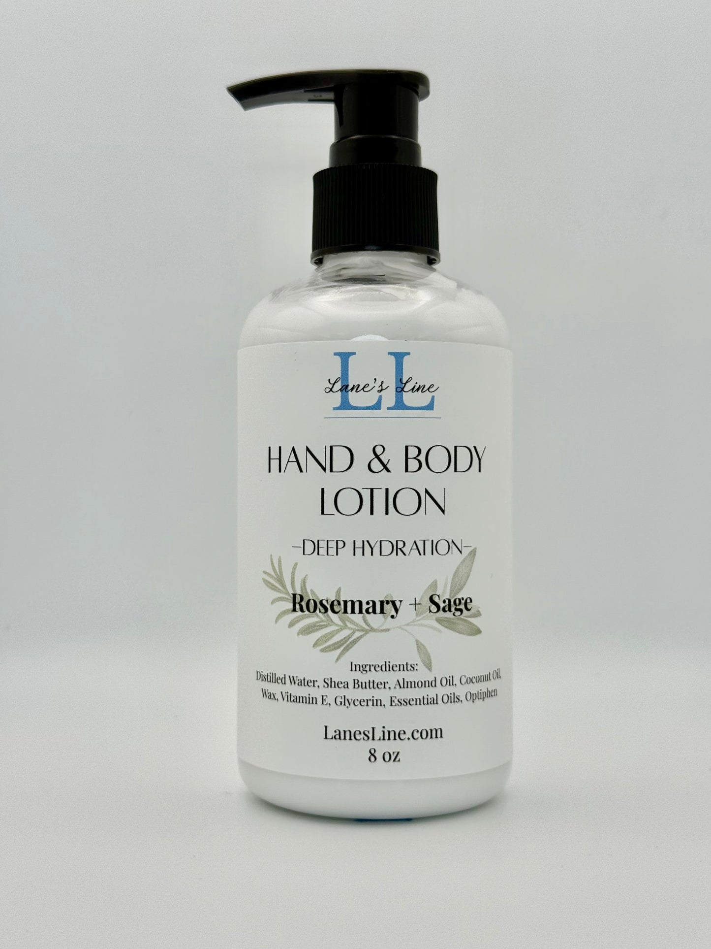 Hand & Body Lotion 8 oz - Rosemary + Sage