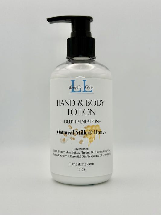 Hand & Body Lotion 8 oz - Oatmeal Milk & Honey