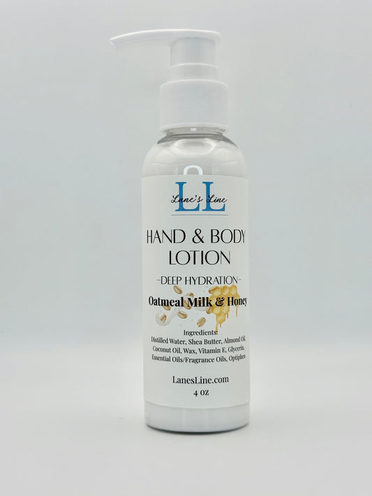 Hand & Body Lotion 4 oz - Oatmeal Milk & Honey