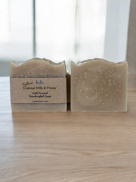 Bar Soap (Tallow) - Oatmeal, Milk & Honey