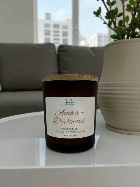 Candle - Amber + Driftwood