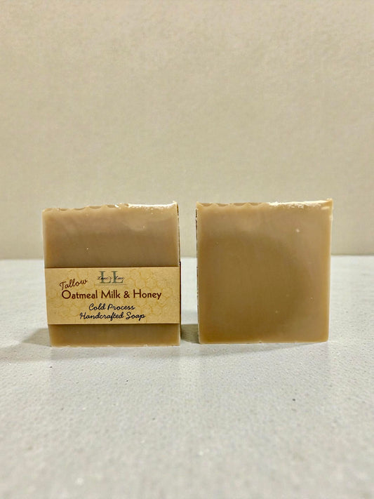 Bar Soap (Tallow) - Oatmeal, Milk & Honey