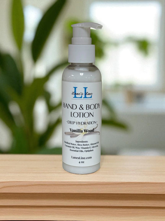 Hand & Body Lotion 4 oz - Vanilla Wood